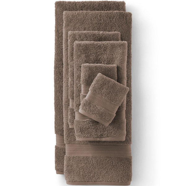 Lands’ End Premium Supima 6 Piece Towel Set - Toast