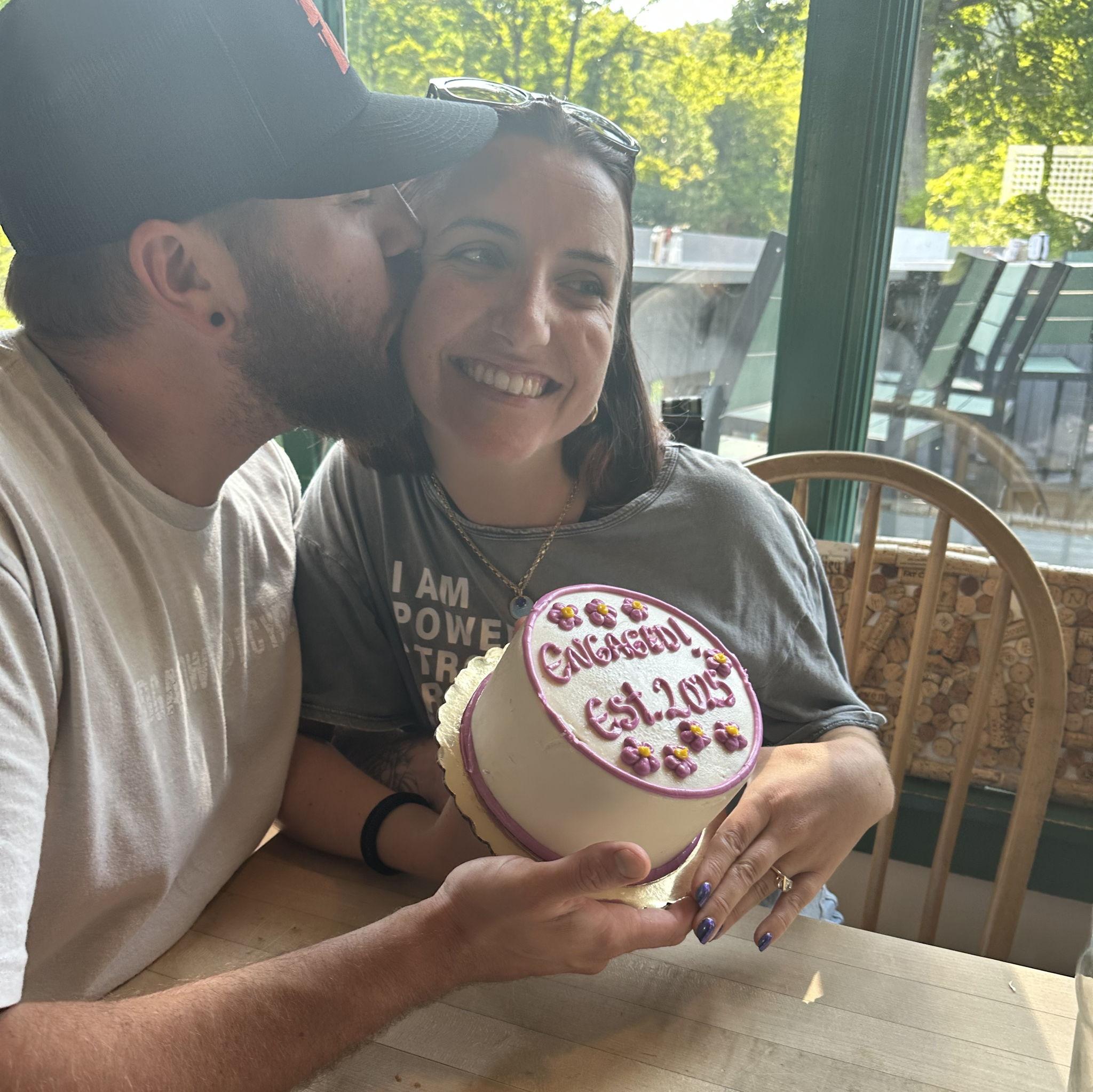 We got engaged on the top of Haystack Mountain in Wilmington VT. This picture is taken at our fave spot for a Guiness between our 2 homes, Man of Kent, aka MOK.