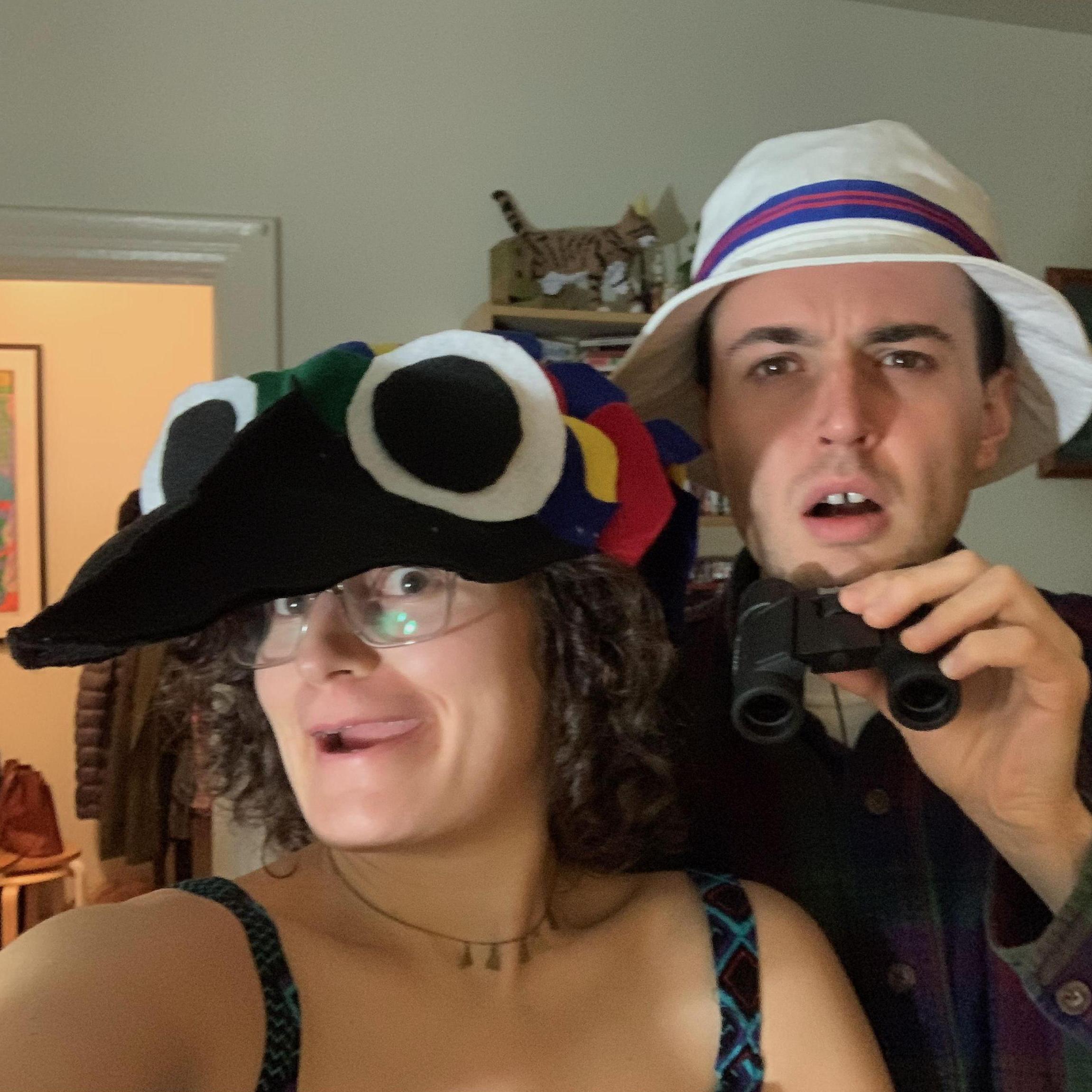 Halloween costume: "bird" and "birdwatcher"