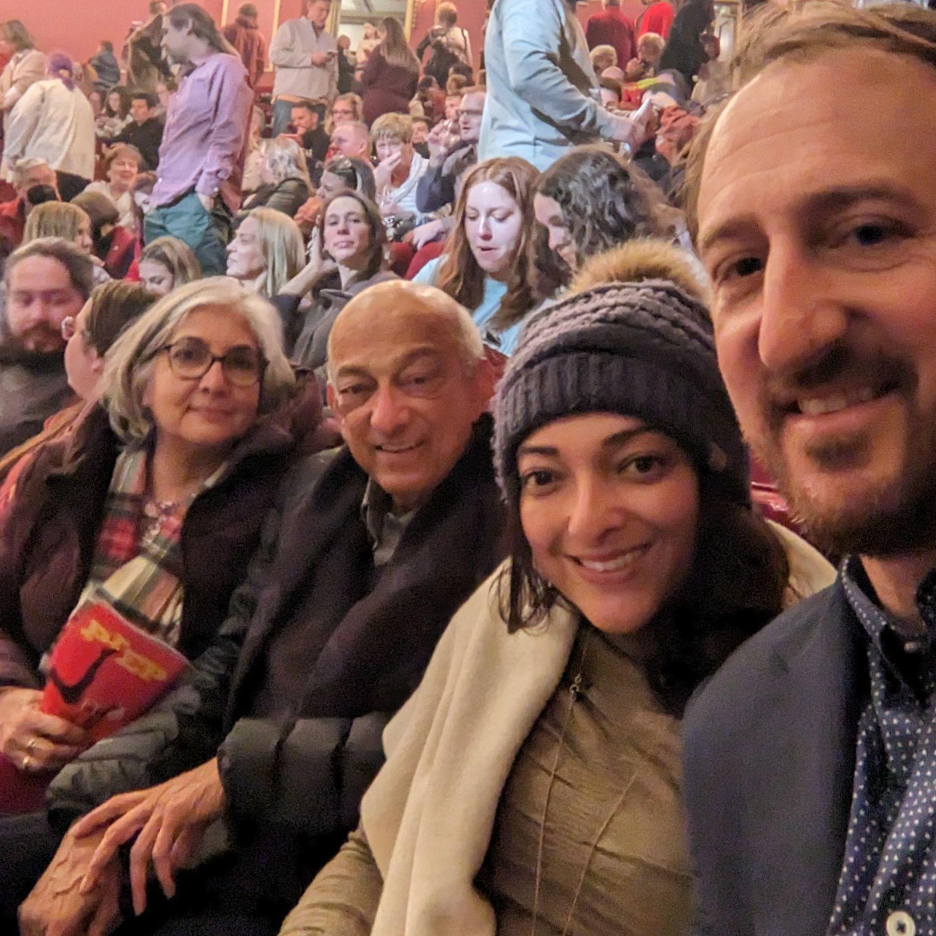 This was taken during our trip to an acrobatic "Cirque" performance at the CIBC Theatre in Chicago this past winter!