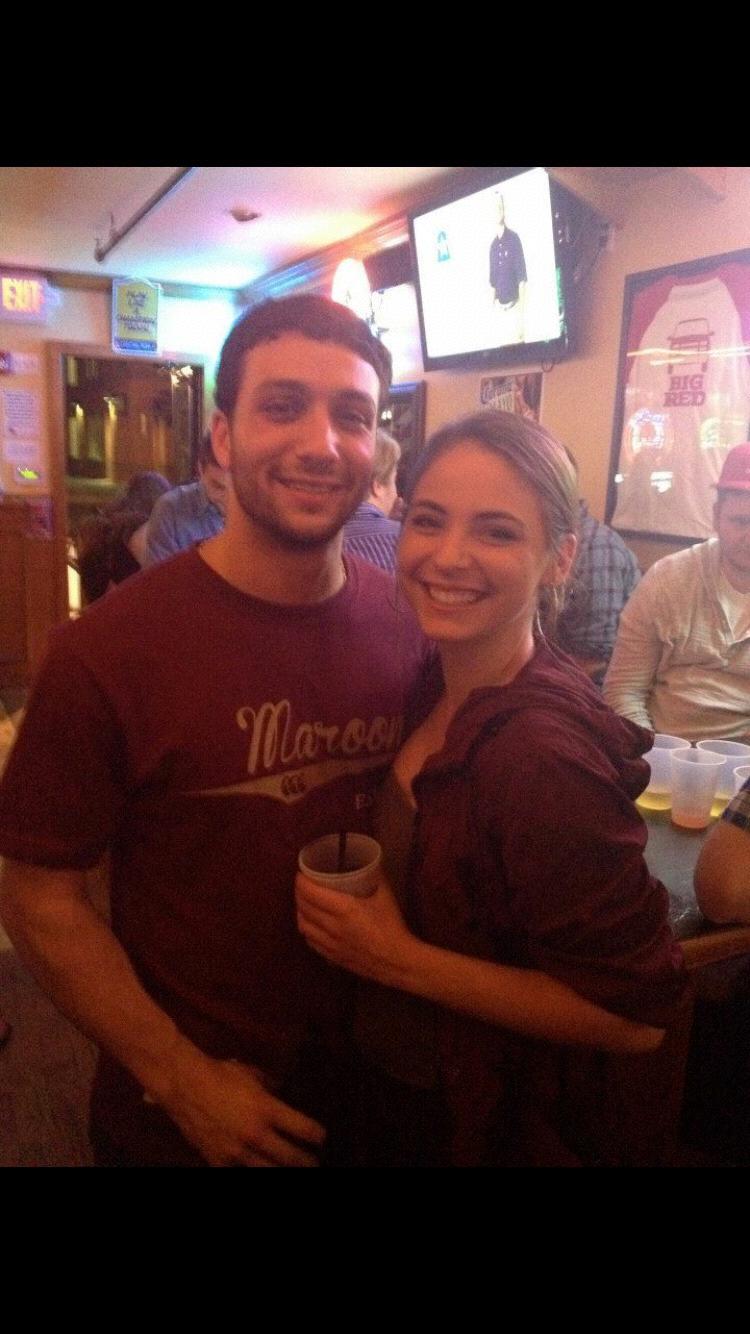 Our first picture together in the place it all began, McMurphy's!