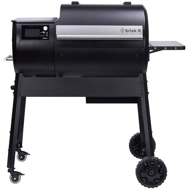 Brisk It Origin-580 Electric Wood Pellet Smoker Grill – A.I. Smart BBQ Grill with WiFi, 7-in-1 Outdoor Grill & Smoker, PID Controller (Up to 500°F), 580 sq.in Cooking Area, Meat Probe