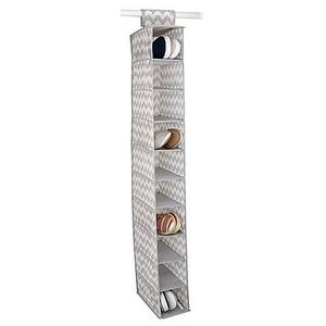 Home Basics® Chevron 10-Shelf Hanging Closet Organizer in Grey