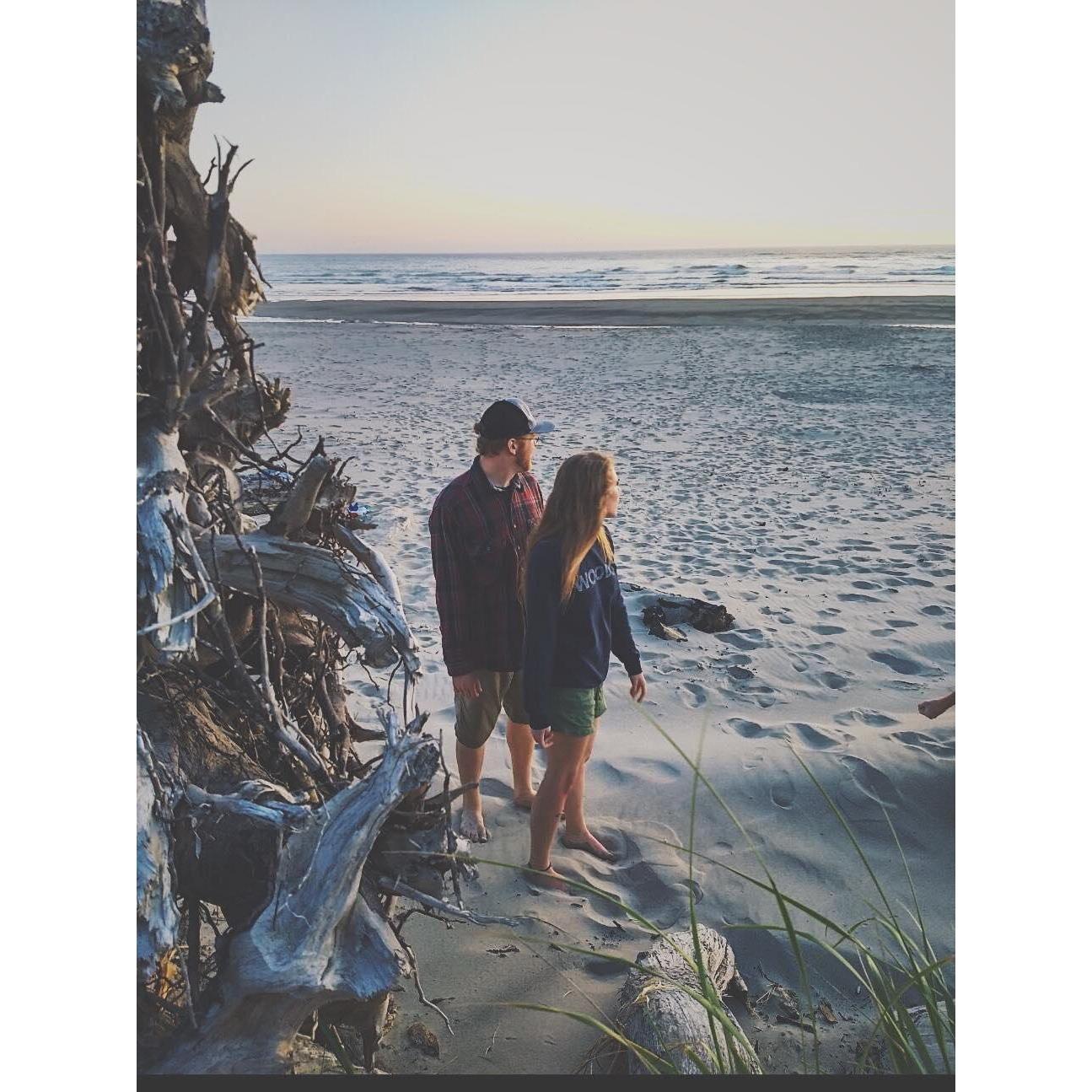 Carly's Mom snapped this photo of Carly and Bradley at Rockaway Beach, OR