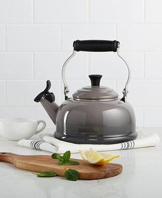Le Creuset Classic Enamel on Steel 1.7 Qt. Whistling Tea Kettle in Oyster
