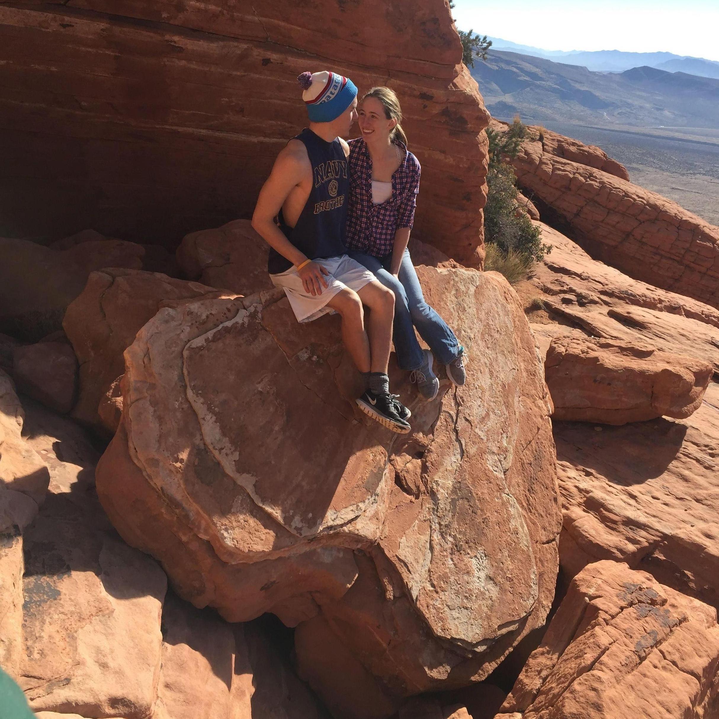 "Heart Rock" for young lovers at Red Rock Canyon in Las Vegas