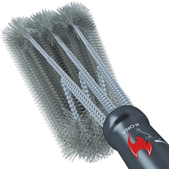 Kona 360 Clean Grill Brush, 18 inch Best BBQ Grill Brush - Stainless Steel 3-in-1 Grill Cleaner for Effortless Cleaning