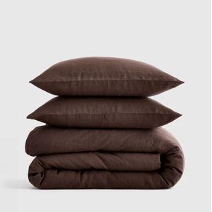 Espresso Linen Duvet Cover Set | Quince | King