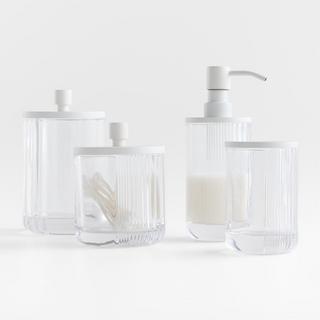 Ribbed 4-Piece Bath Accessory Set