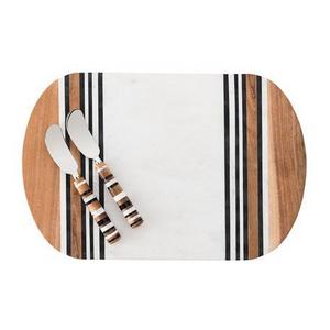 Juliska Stonewood Stripe Serving Board & Spreaders