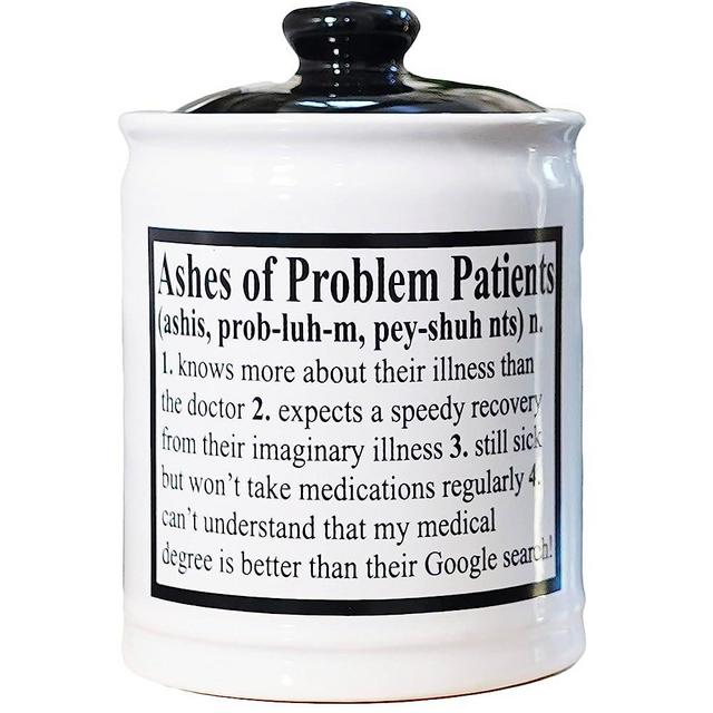 Nurse Doctor Gifts Ashes of Problem Patients Ceramic Piggy Bank, Candy Jar Gift Idea for Nurses, Doctors, Dentists, Hygienists