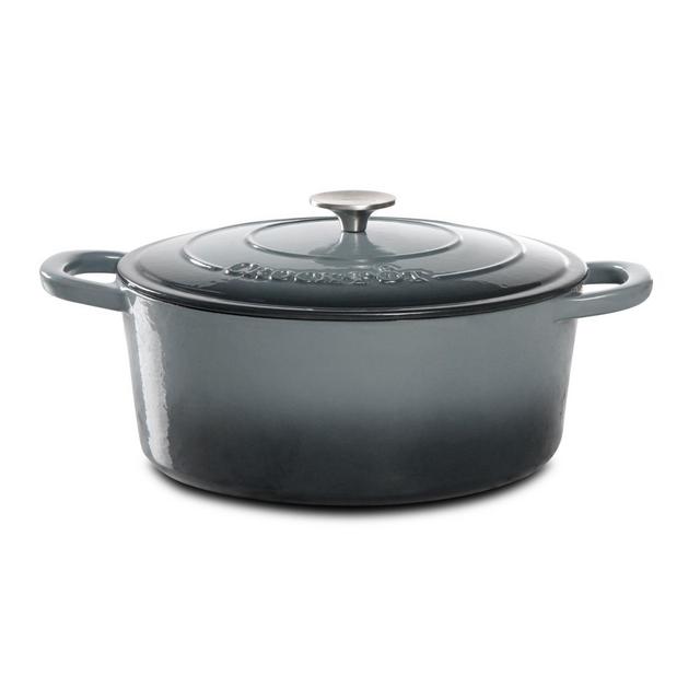 Crock-Pot® Artisan 7 qt. Enameled Cast Iron Oval Dutch Oven in Slate Grey