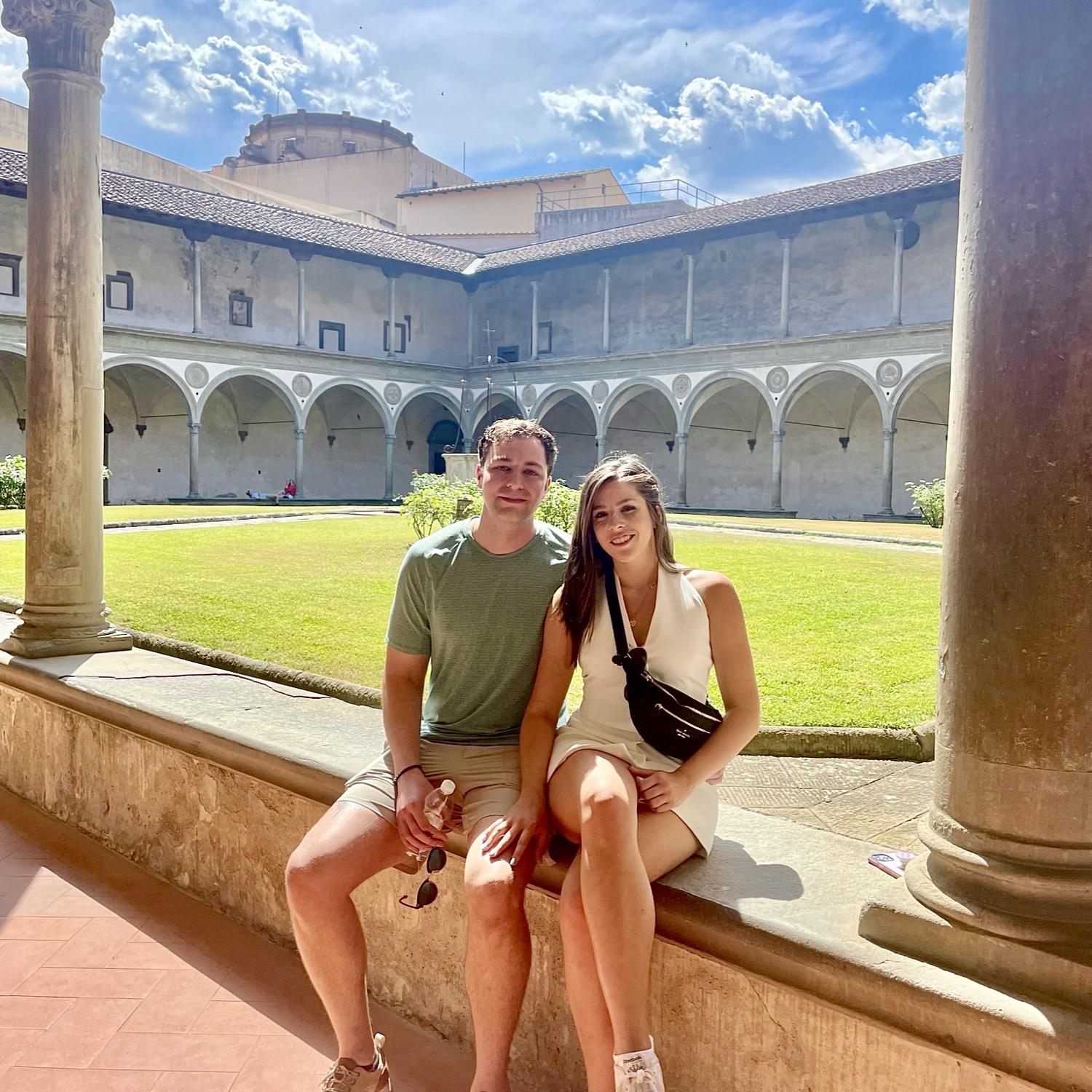 Our second Vacation Aboard, 2022 - Florence, Italy. Joined by Troy (a groomsman), Maria, Ryan (a groomsman), Sophie (Addison's sister and bridesmaid), and Landon (Sophie's husband and groomsman)