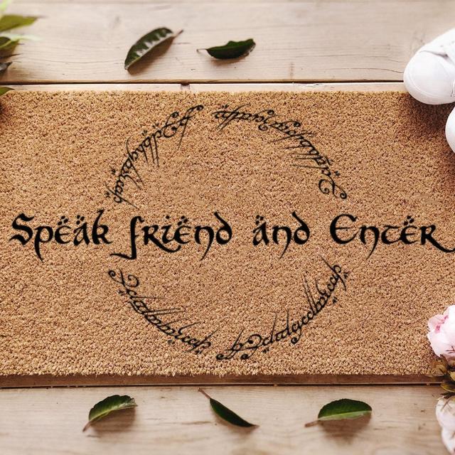 Custom Lord Of The Rings Doormat - Speak...