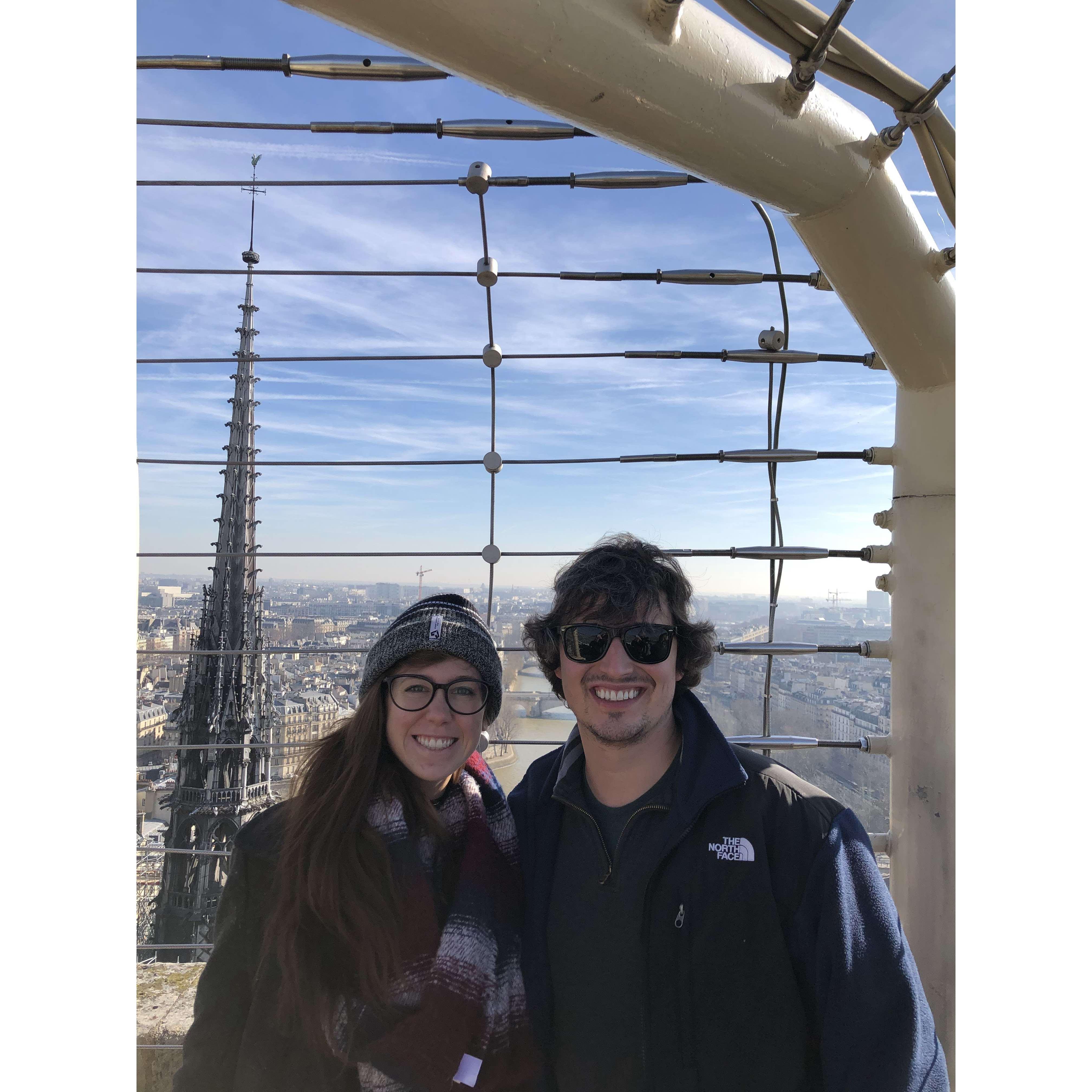 At the top of Notre Dame in Paris ~ 2019