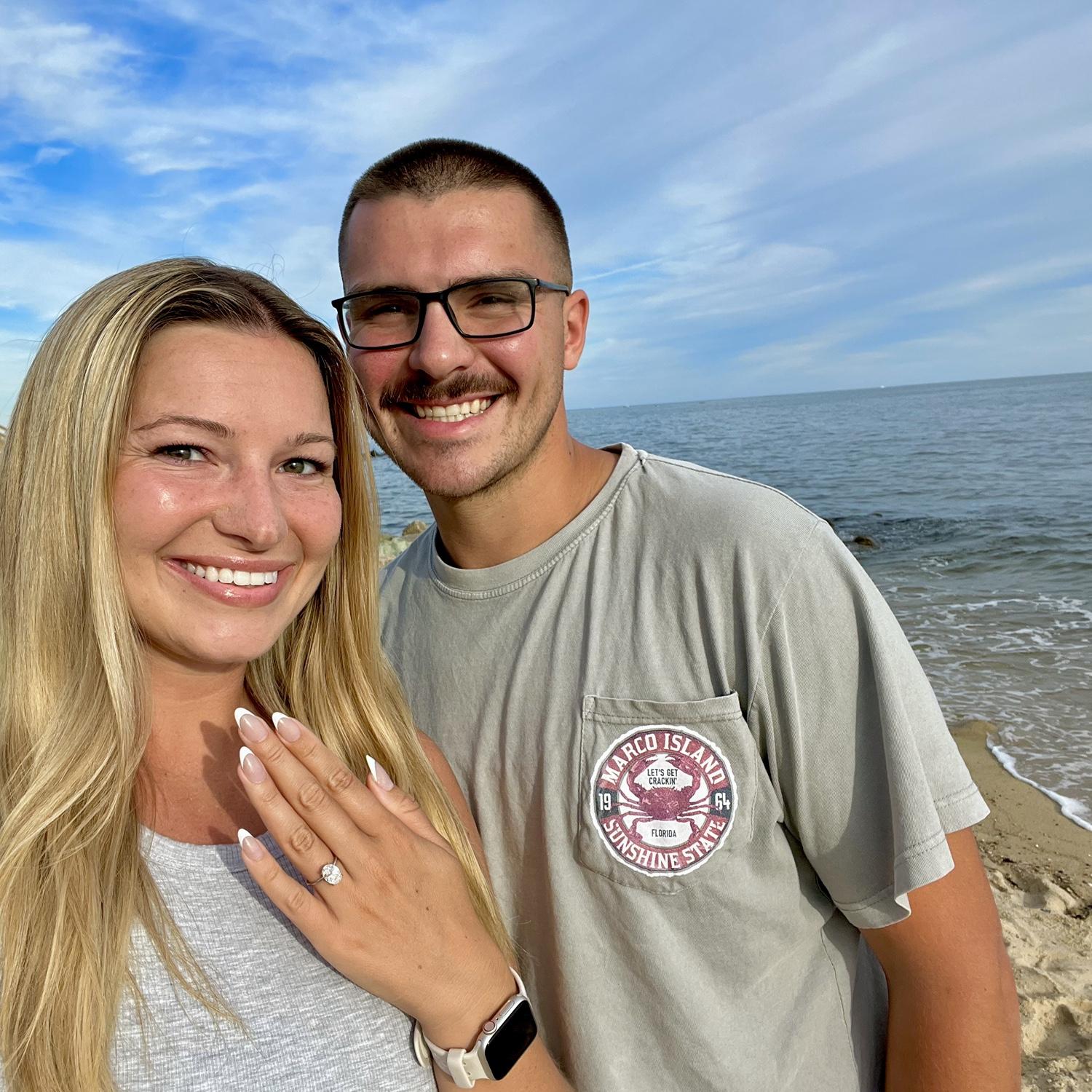 We got engaged in Cape Cod in September, 2025