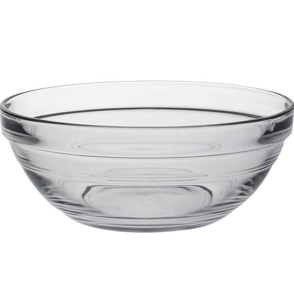 0.5 quart - Duralex lys stackable clear bowl, 0.5 quart, 50 cl, 5.5", 14 cm / set Of 6