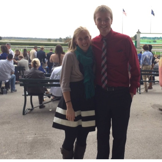 The happy couple at the Keeneland horse races in fall 2016.