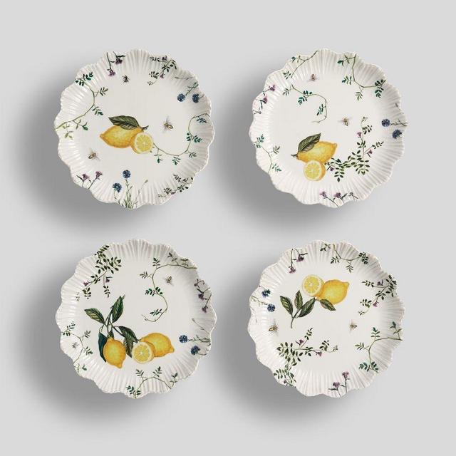 Monique Lhuillier Positano Melamine Appetizer Plates, Set of 4