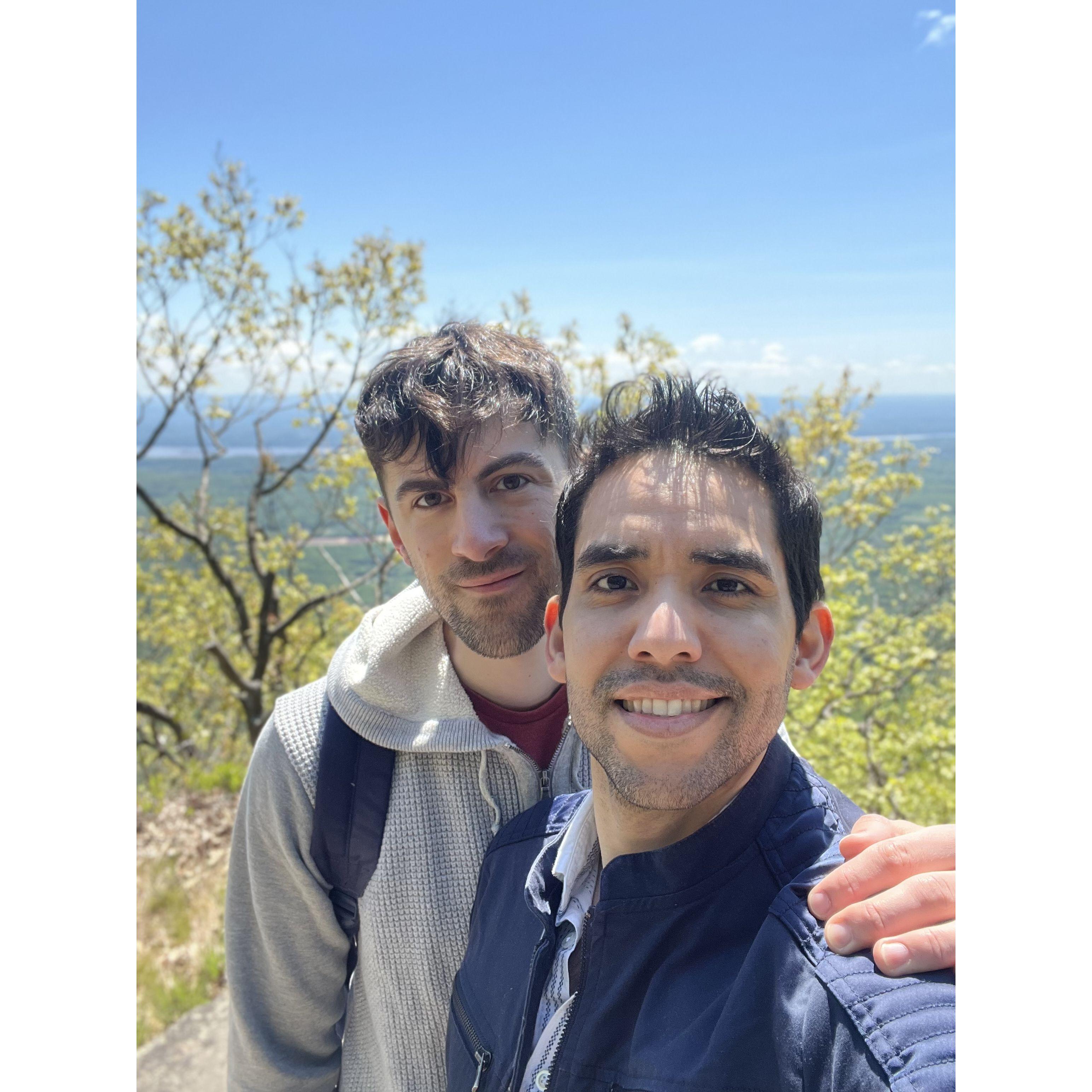 Another hike together. Steven always manages to convince Diego to go on hikes despite Diego's fear of heights!