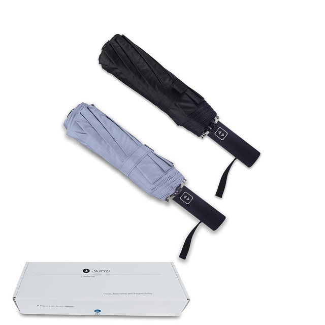 Bluinzi 46 Inch Compact Umbrellas for Rain - Travel Small Umbrella - Automatic Folding Umbrella - Windproof Portable Umbrella, Double 10-rib