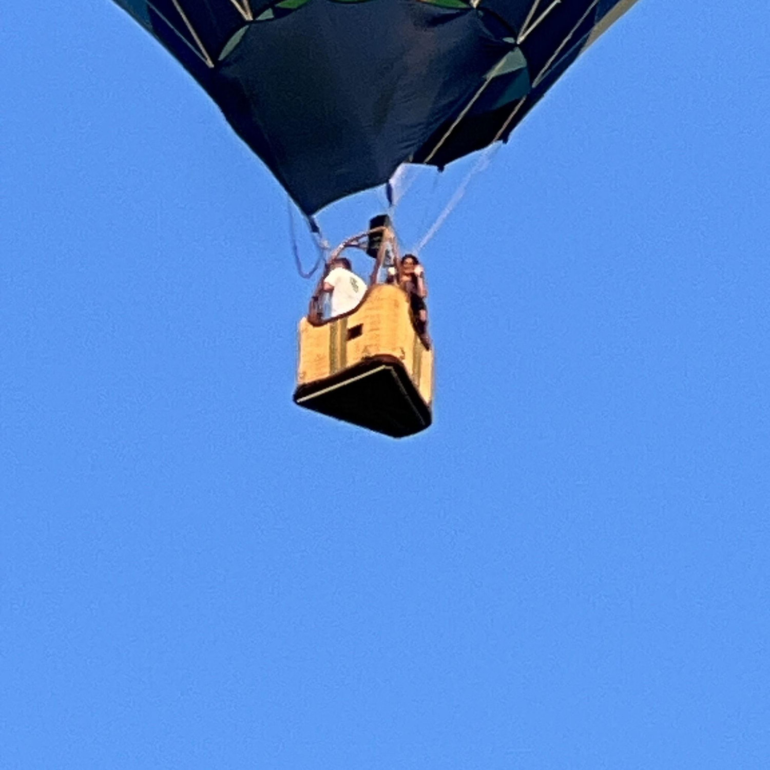Just before we landed as a newly engaged couple