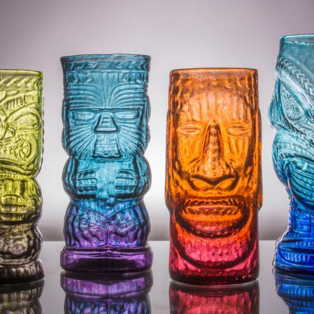 Set of Four Tiki Mugs