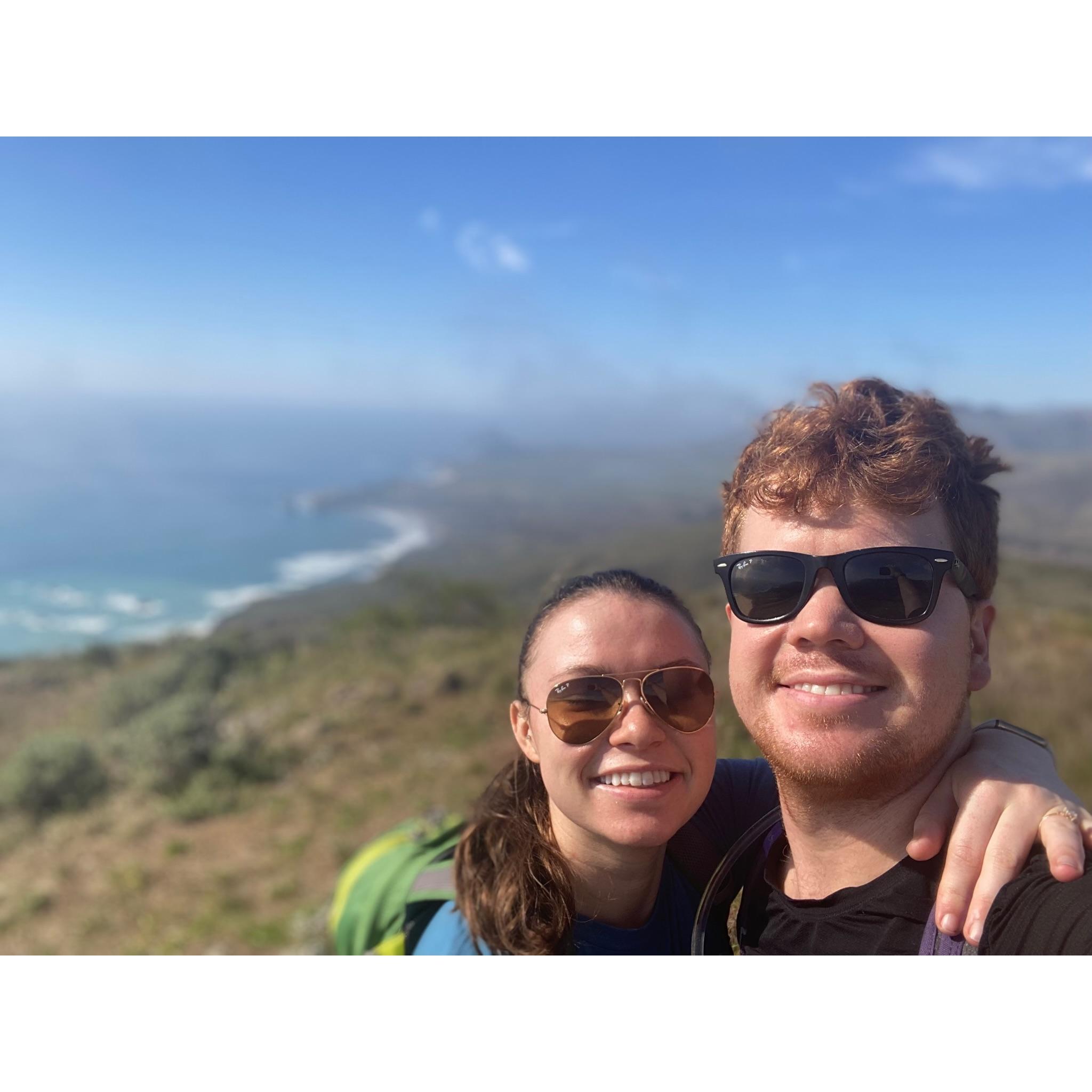 February 19, 2022: Camping at Big Sur. Hiking and spotting whales off the coast while avoiding rattlesnakes to the best of our abilities. -Big Sur, CA
