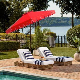 Venice Single Scallop Outdoor Umbrella