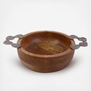 Coastal Life Bowl with Shell Handles