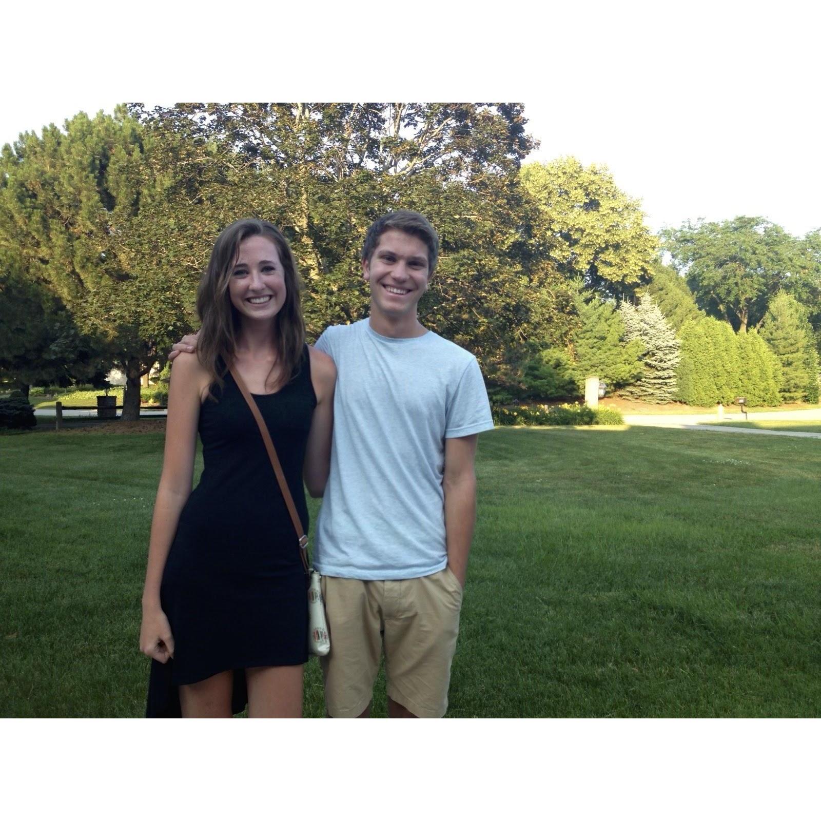First photo ever taken of us together-- about 1 year before our first date. We are just 17 years old here!