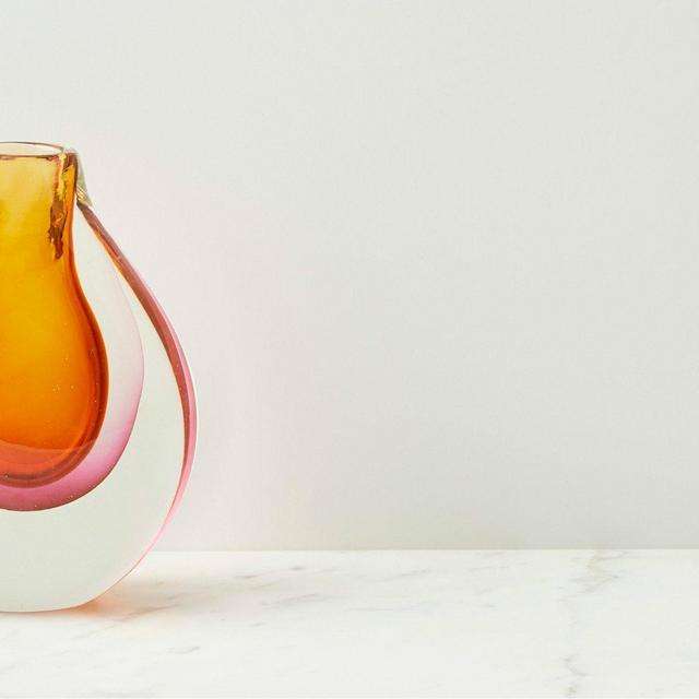 marina glass rose teardrop vase