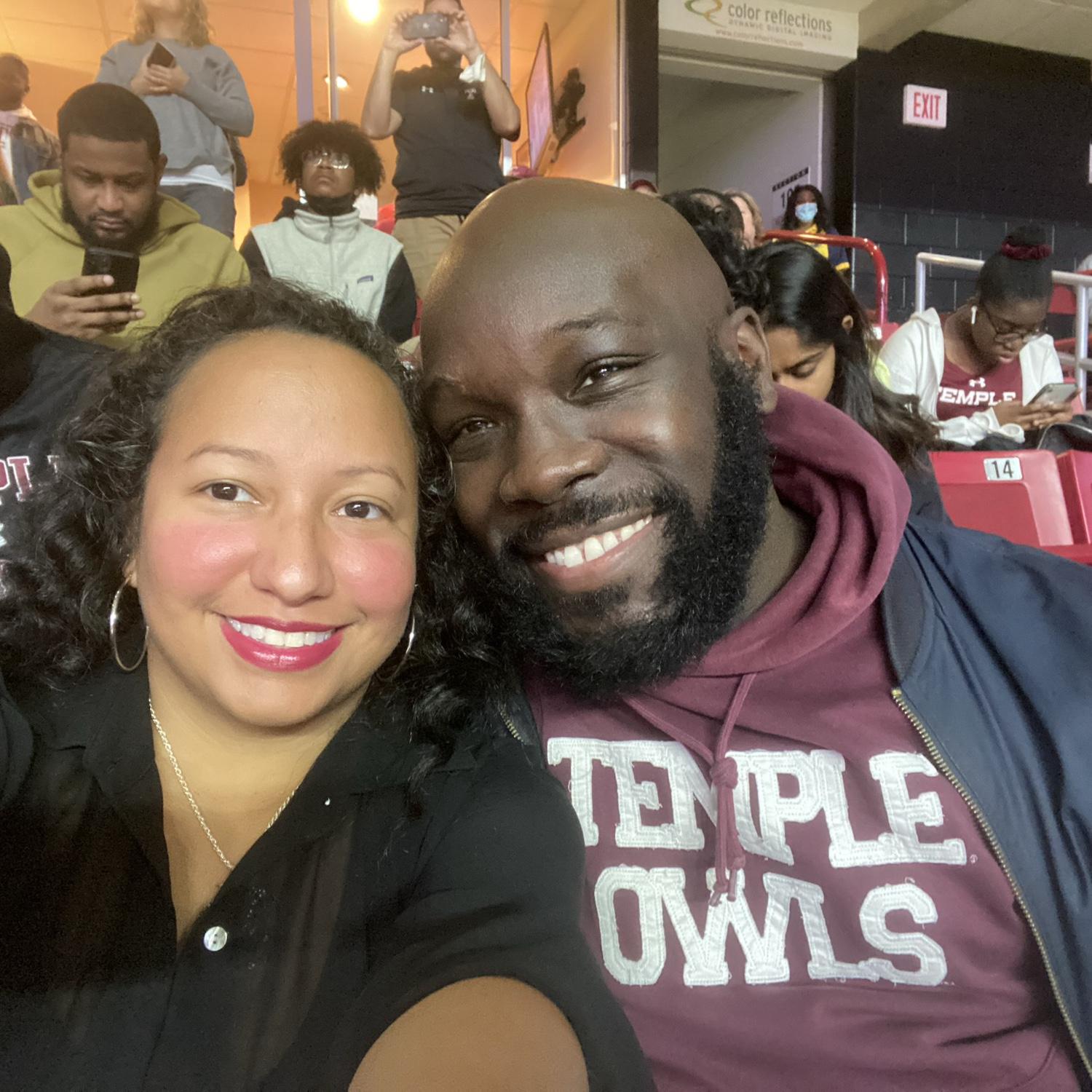 Back at our alma mater--together this time! :)