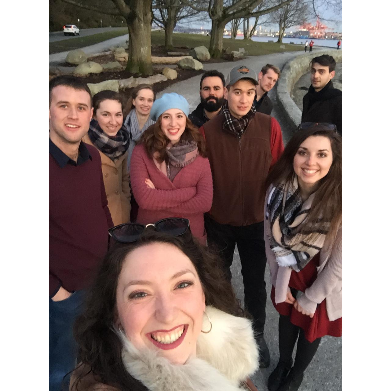 A cold trip to Stanley Park with friends.