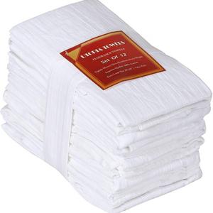 Utopia Kitchen 12 Pack Flour-Sack Towels, 100% Pure Rung Spin Cotton, Hand Towels, Multi-Purpose, Highly Absorbent