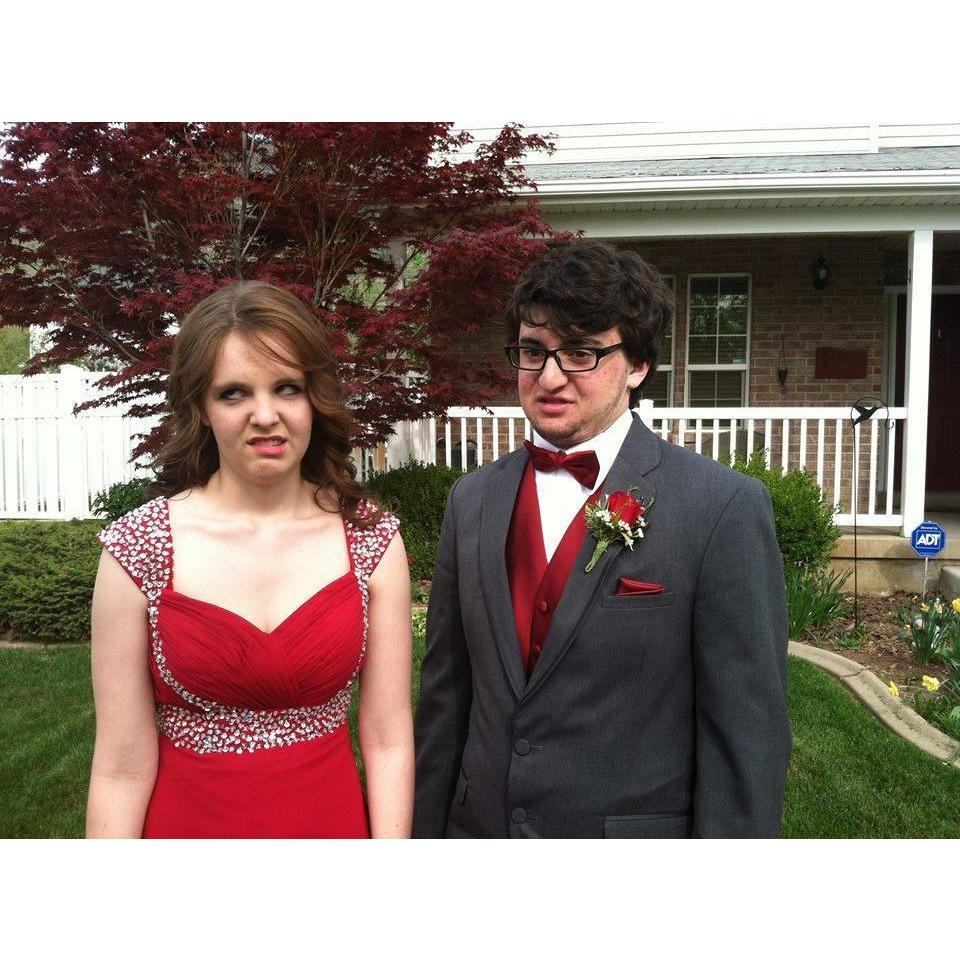 Alissa'a senior prom. Daniel was so excited to attend another high school dance as a college student.