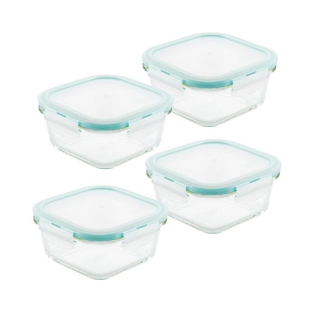 Lock n Lock Purely Better™ Glass 8-Pc. Square 17-Oz. Food Storage Containers