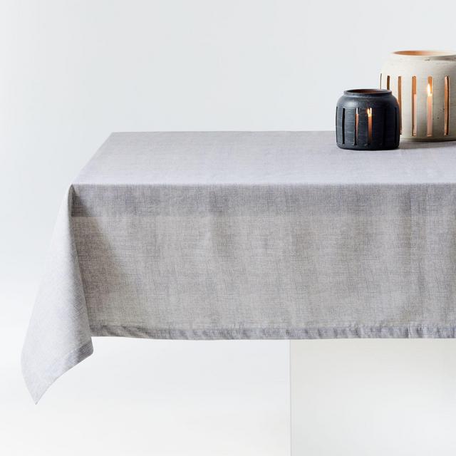 Shiloh 60"x90" Stone Easy-Care Tablecloth