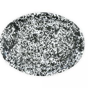 Splatter Oval Platter, Black