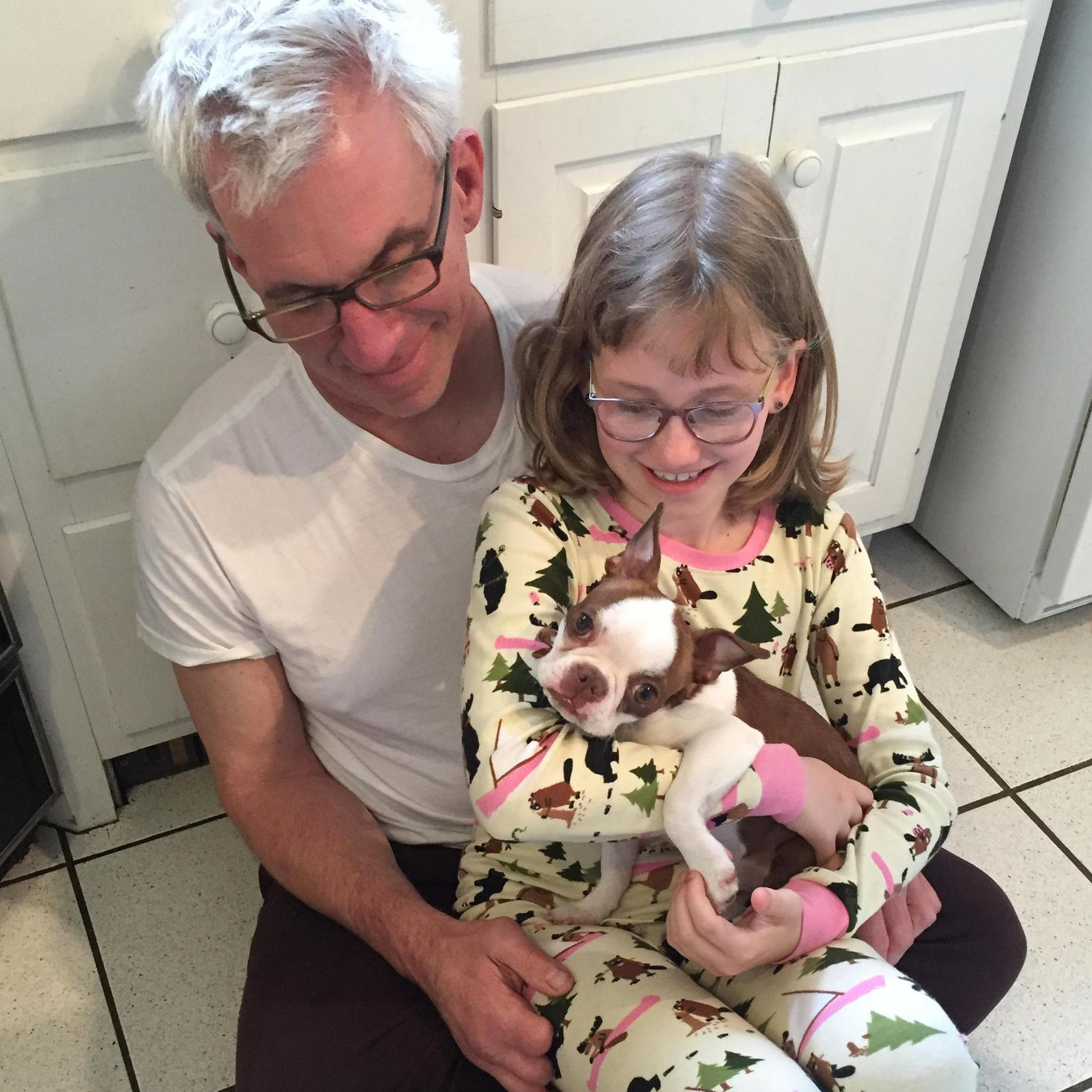 Our first night with Penny the puppy.