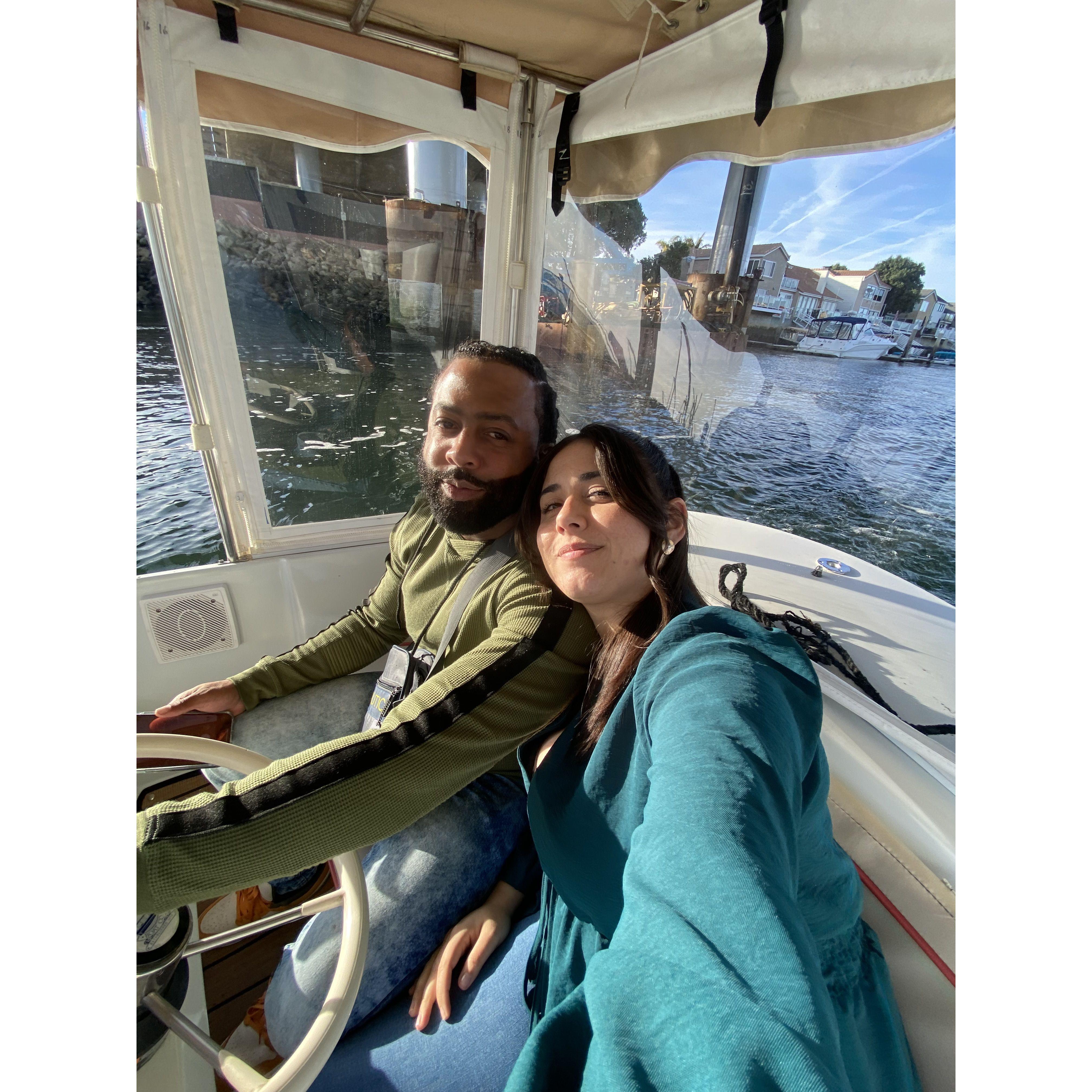 This day was a lovely date, We went on a boat ride, ate hotdogs, and enjoyed the beautiful view.