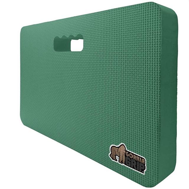 Gorilla Grip Original Premium Thick Kneeling Pad, Comfortable Foam Mat to Kneel On, Knee Pad Cushion for Gardening, Yard Work, Yoga and Floor Kneeler for Next to Baby Bath, 17.5 x 11 x 1.5, Grass