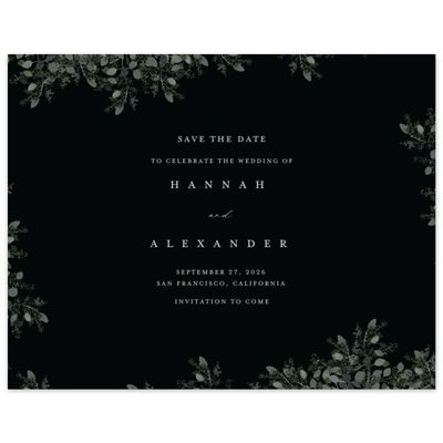 Black Wedding Digital Save the Date - Lugano Landscape