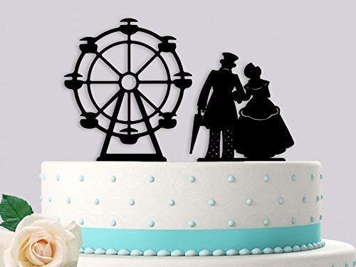Ferris Wheel Circus Carnival Anniversary Wedding Cake Topper