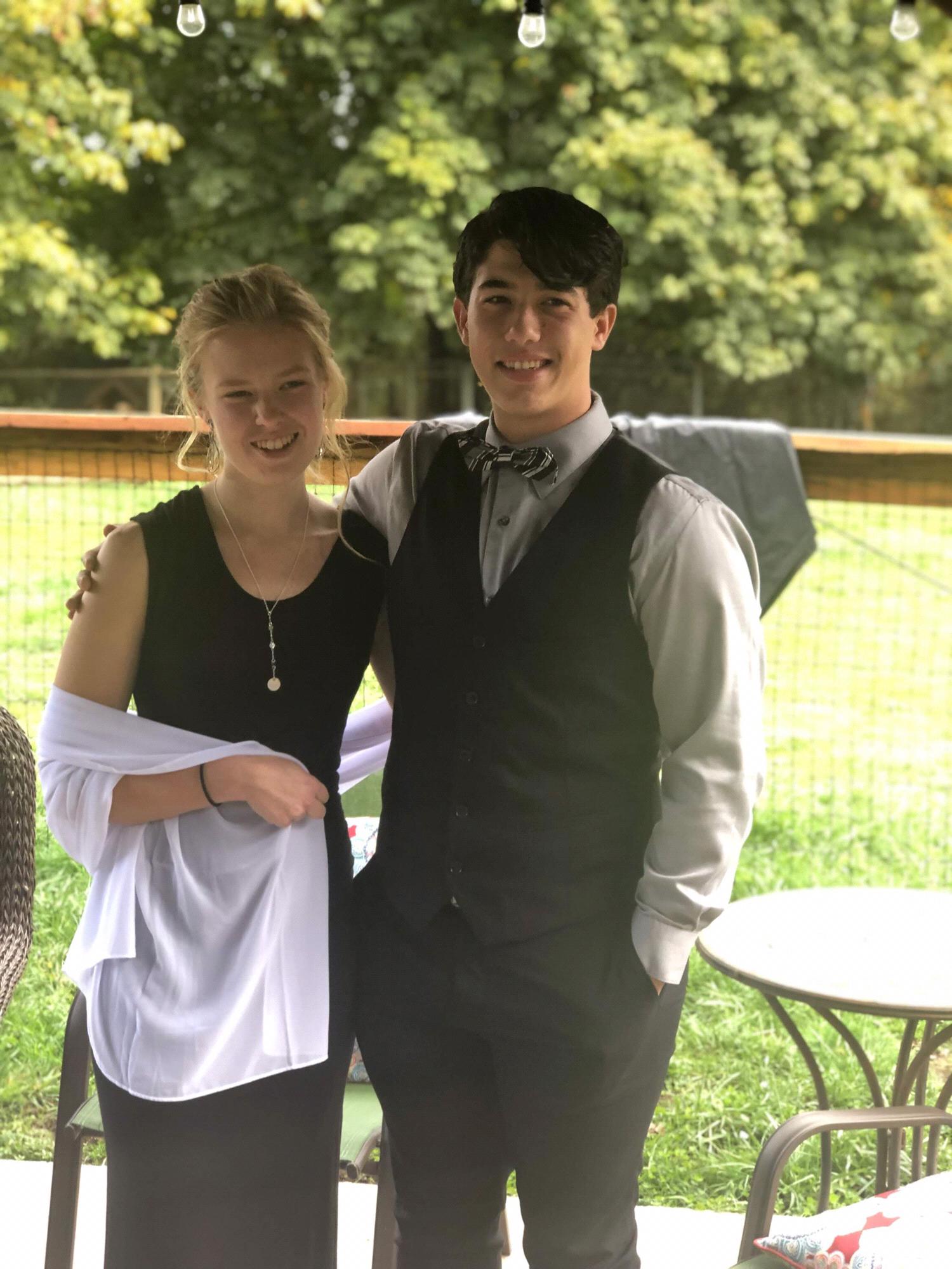 Eli and Emma dressing up and going out- 10/19/19