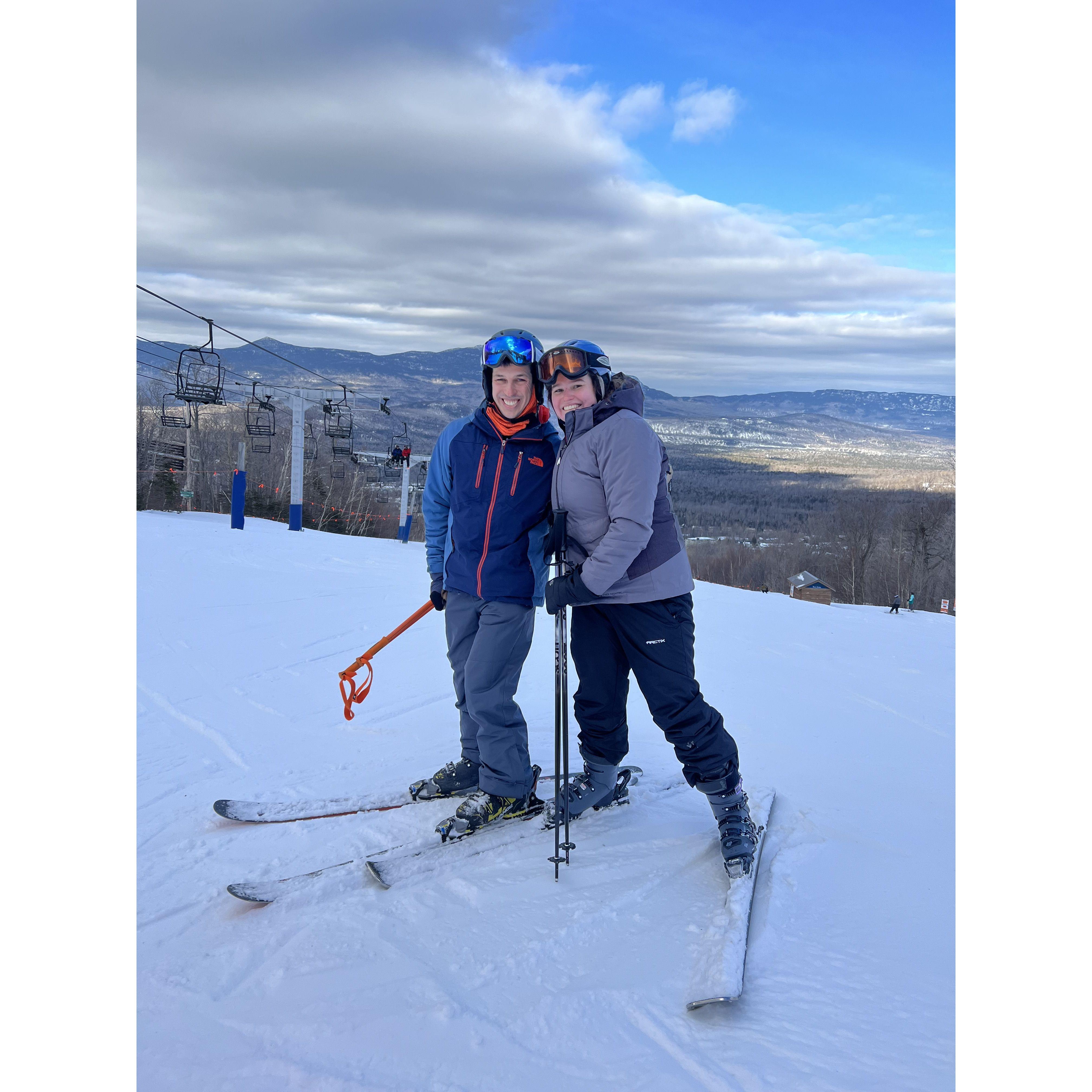 Alison and Jack's first ski outing together at Sugarloaf.
