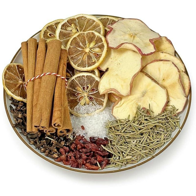 Potpourri Simmering - Dried Cranberry, Rosemary, Cloves, Lemon, Apple, Cinnamon and Salt, Stovetop Simmering Potpourri Kit for Valentine's/Mother's Day Hostess/Office/Housewarmings/Open Houses Gift
