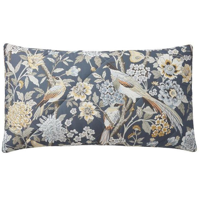 Bloom Sateen Comforter Shams, King, Blue, Set of 2