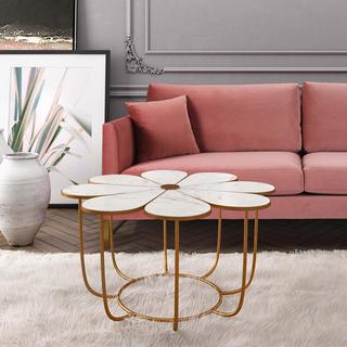 Flower Marble Cocktail Table