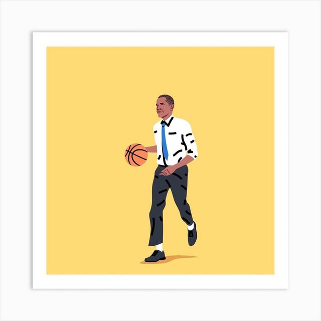 Balling Barack Art Print by Elad Shagrir